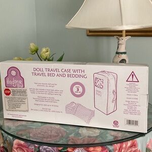 Pink Doll Travel Case with Travel Bed & Bedding